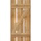 Ekena Millwork Spaced Board-n-Batten Shutters w/Z-Bar, Rough Sawn Western Red Cedar, 17 1/8W x 35H, PR RBS06Z17X035RWR - alternate 2